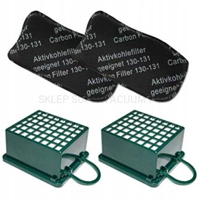 2 x filtr Hepa 2 x filtr węglowy Vorwerk VK130-VK131
