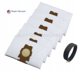 6 x worki syntetyczne Allergeny Kirby + Pasek do wałka